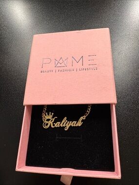 Gold Personalized Name Necklace - "Kaliyah"